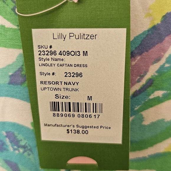 NWT Lilly Pulitzer Lindley Caftan Dress Size M - Picture 3 of 3